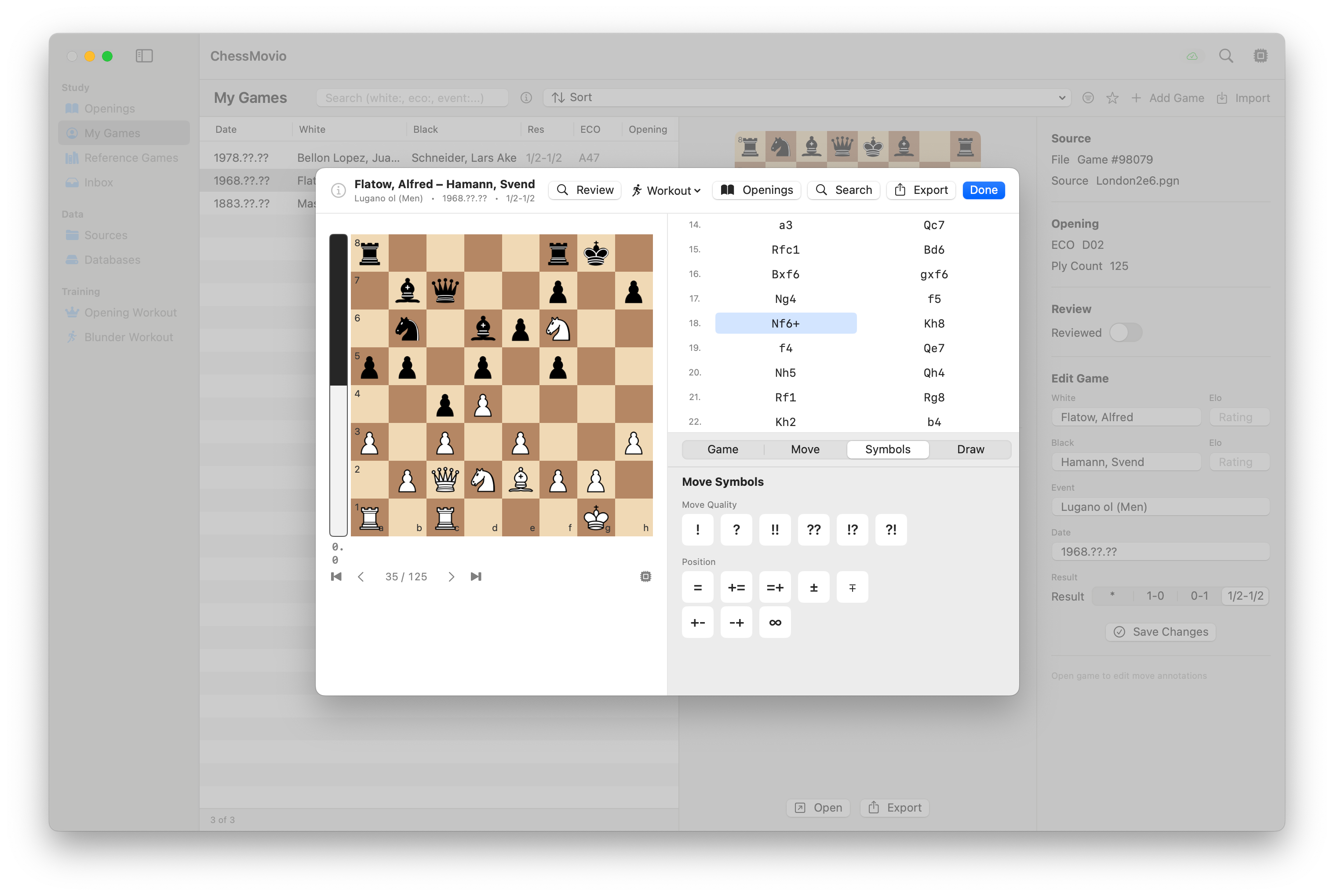 The annotations panel with its three tabs