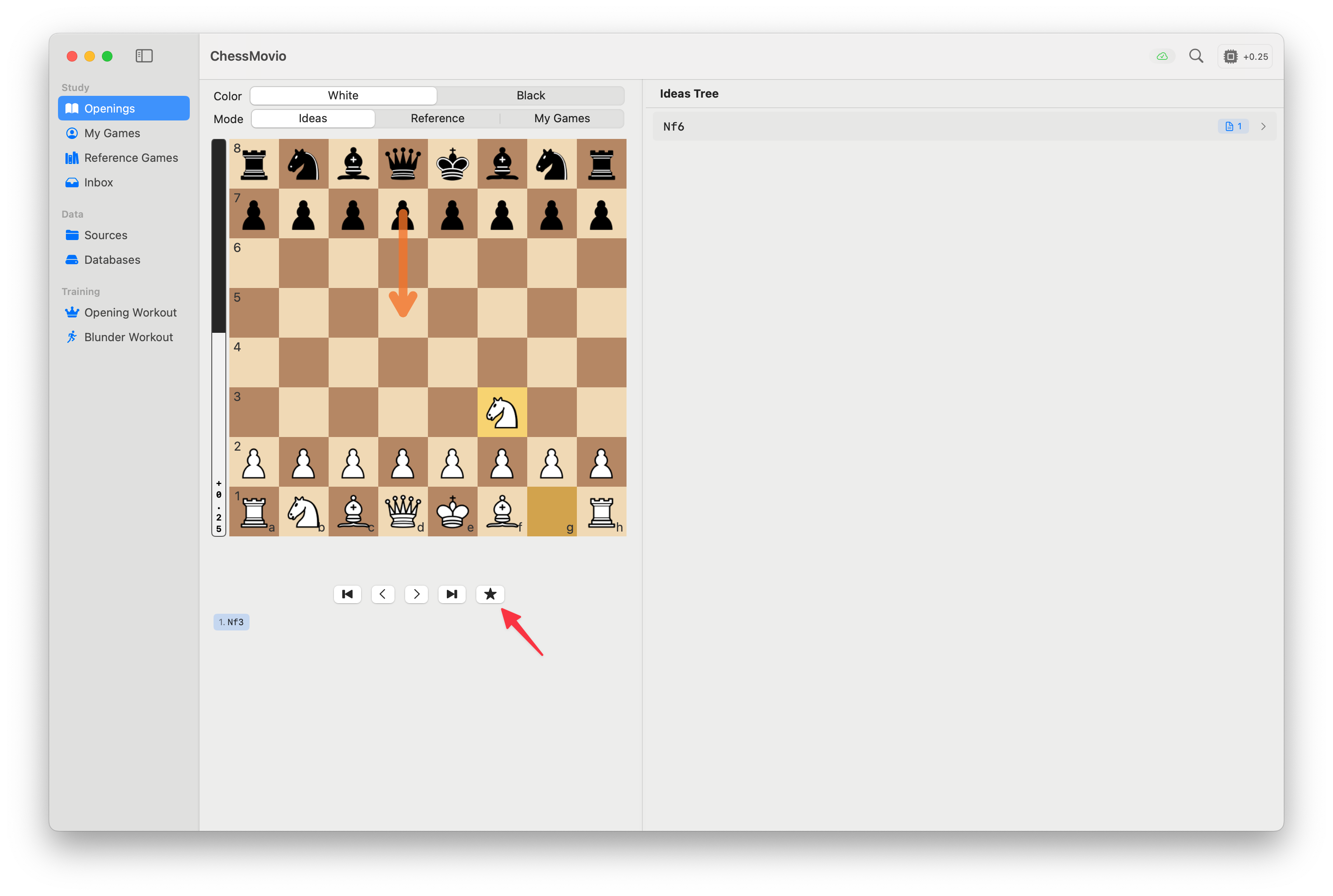 Workout setup screen showing source selection, anchor positions, and color choice